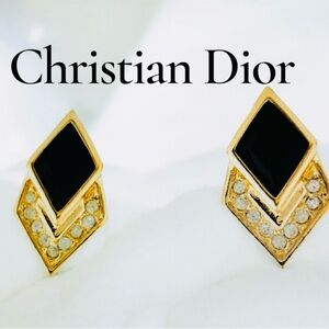 Christian Dior Vintage Crystal Clip-on Earrings